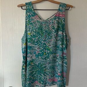 Lilly Pulitzer tank. EUC. Size XL. Non smoking home. Green